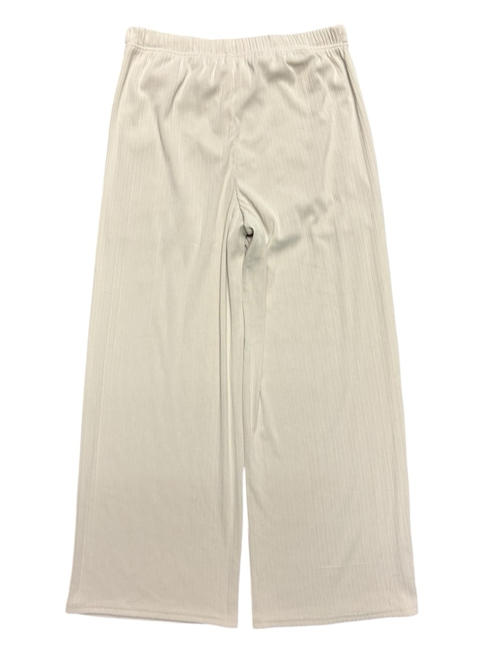 GU Women Ribbed Pull-On Cropped Pants Size L Natural - Picture 2 of 5